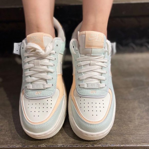 Nike Air Force Shadow Blue Pink Women Size